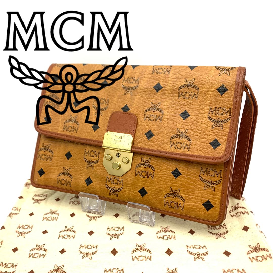 MCM クラッチバッグ 鍵 保存袋付き 多収納 大容量 ヴィセトス セカンド