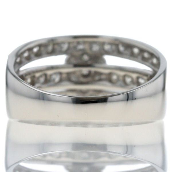 Pt900 プラチナ リング ダイヤモンド 1.00ct 3列 3連 ストレート 