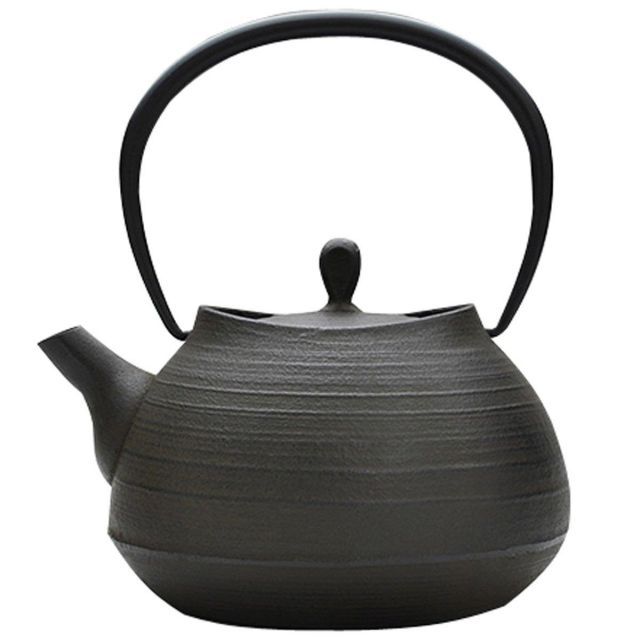南部鉄器 壱鋳堂 鉄瓶 刷毛目 Kettle hakeme 1L W18×D15×H20 IH調理器対応 さび茶仕上げ