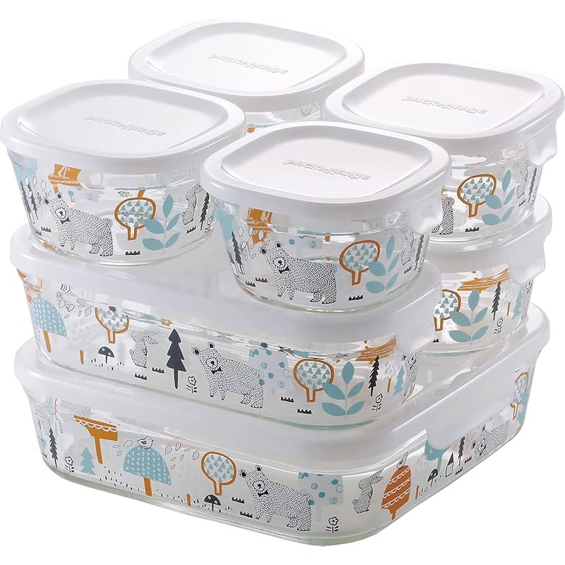 新品】iwaki パイレックス 7箱セット 8個 耐熱ガラス レンジ OK 赤