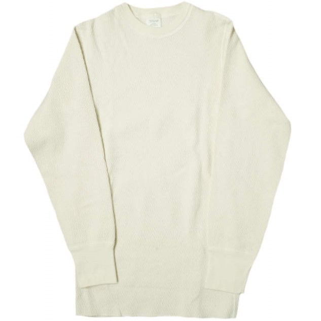 US ARMY アメリカ軍 アメリカ製 HEMINGWAY APPAREL 2000'S Waffle Thermal 米軍 ワッフルカットソー SPM1C109D1050 S ナチュラル