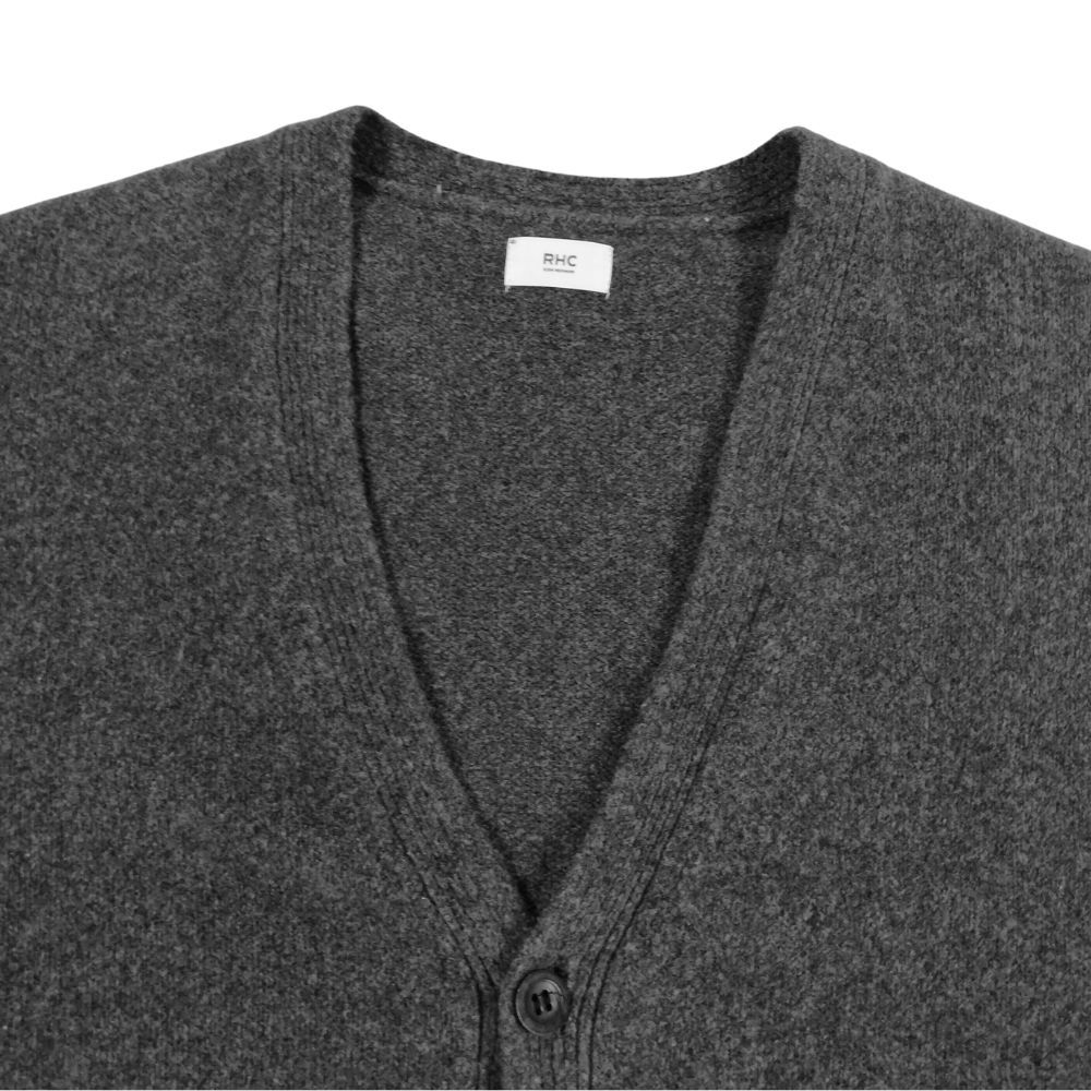 RHC Ron Herman ウール100% Vネックカーディガン ブラック M RHC Ron Herman ウール100% Vネックカーディガン ブラック M