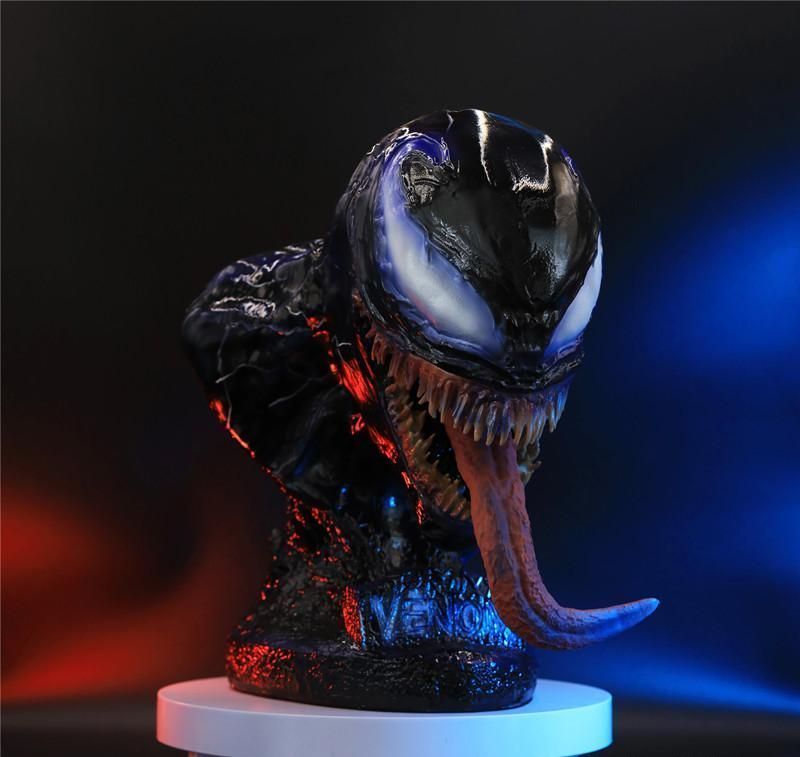 ?? 39CM ヴェノムリアルヘッドバスト ダークスタイル高精細フィギュア｜コレクション向け装飾｜個性派インテリア｜30x32x39CM