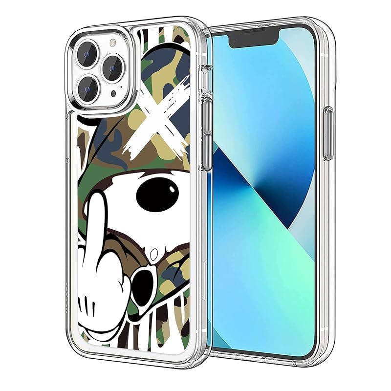 新品　iPhone 14 Pro max 用 ケース 薄型 軽量 可愛い フィンガーアップパターンの漫画のキャラクターシェル 携帯ケース 黄変防止 耐衝撃 ワイヤレス充電対応 2022年 アイフォン 14 Pro max 用 ケース