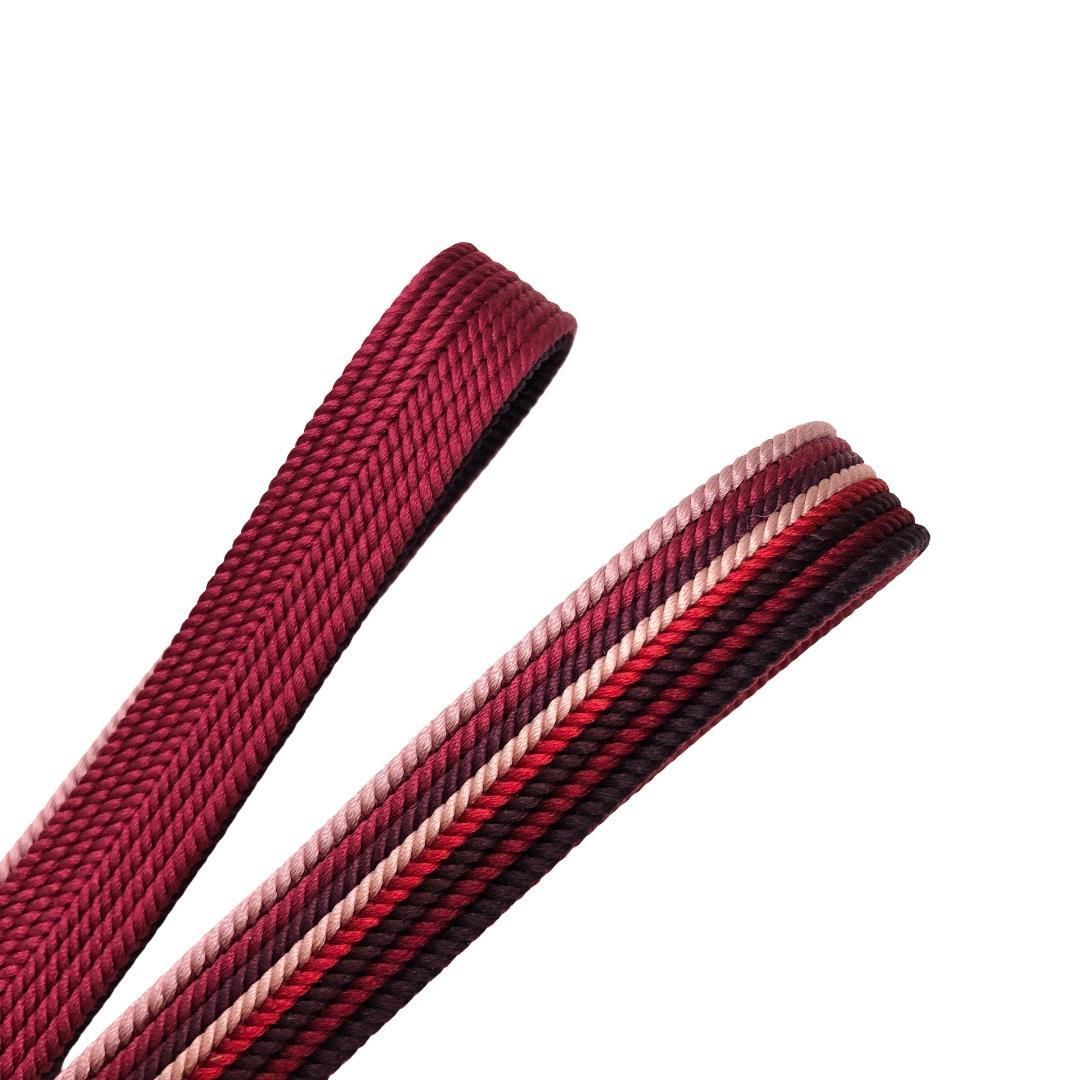 和装小物 帯締め 正絹 誉田屋源兵衛 江戸組紐 五嶋紐 紅下染 C-6637