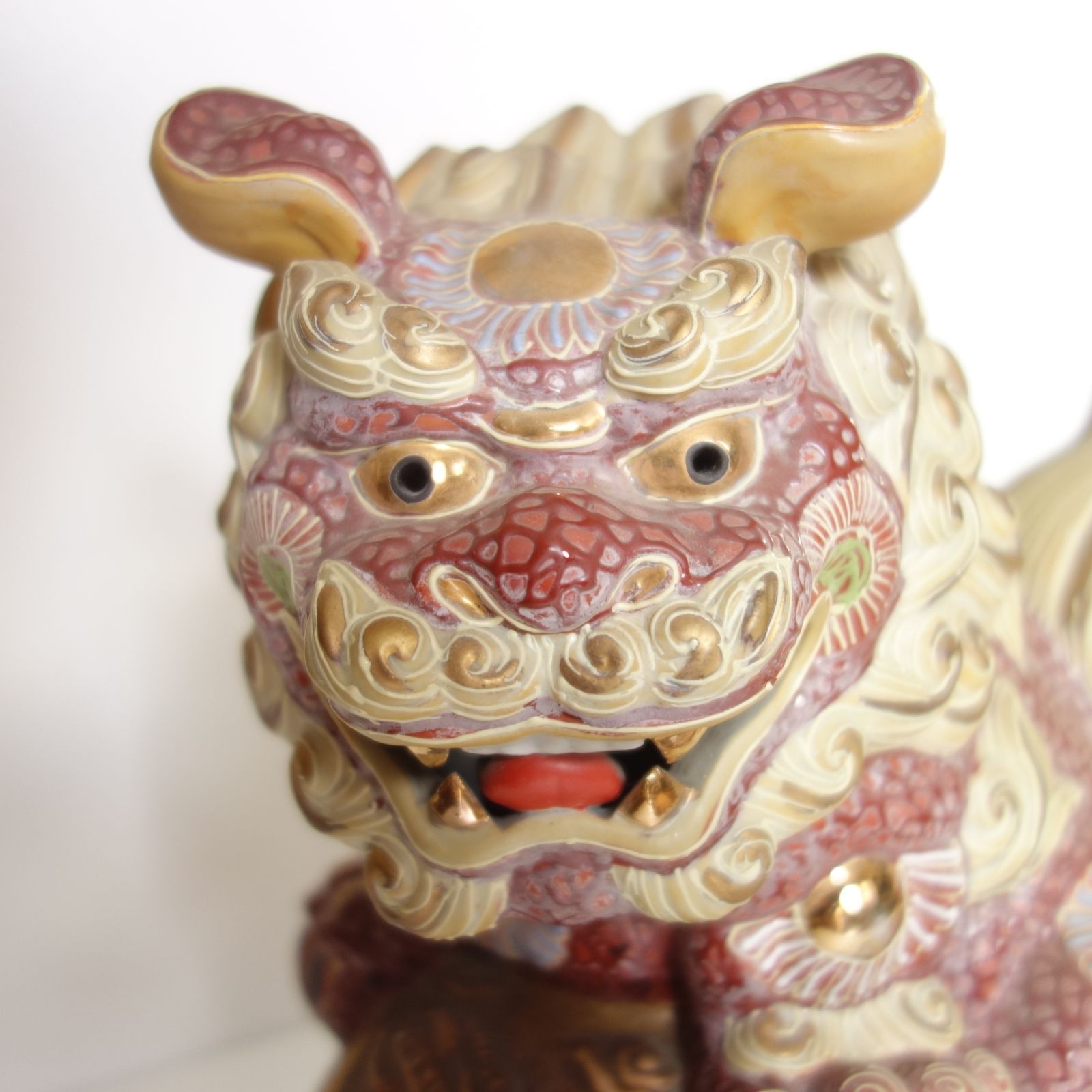 九谷焼 八幡窯 獅子（狛犬）陶器 - メルカリ