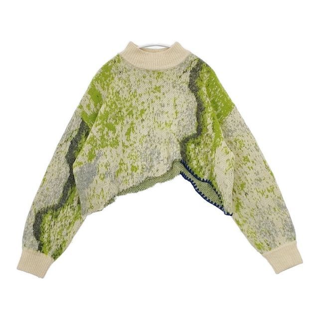 AMERI UND RUST ART KNIT TOP セーター ニット グリーン ベージュ レディース アメリ 5-1009T∞