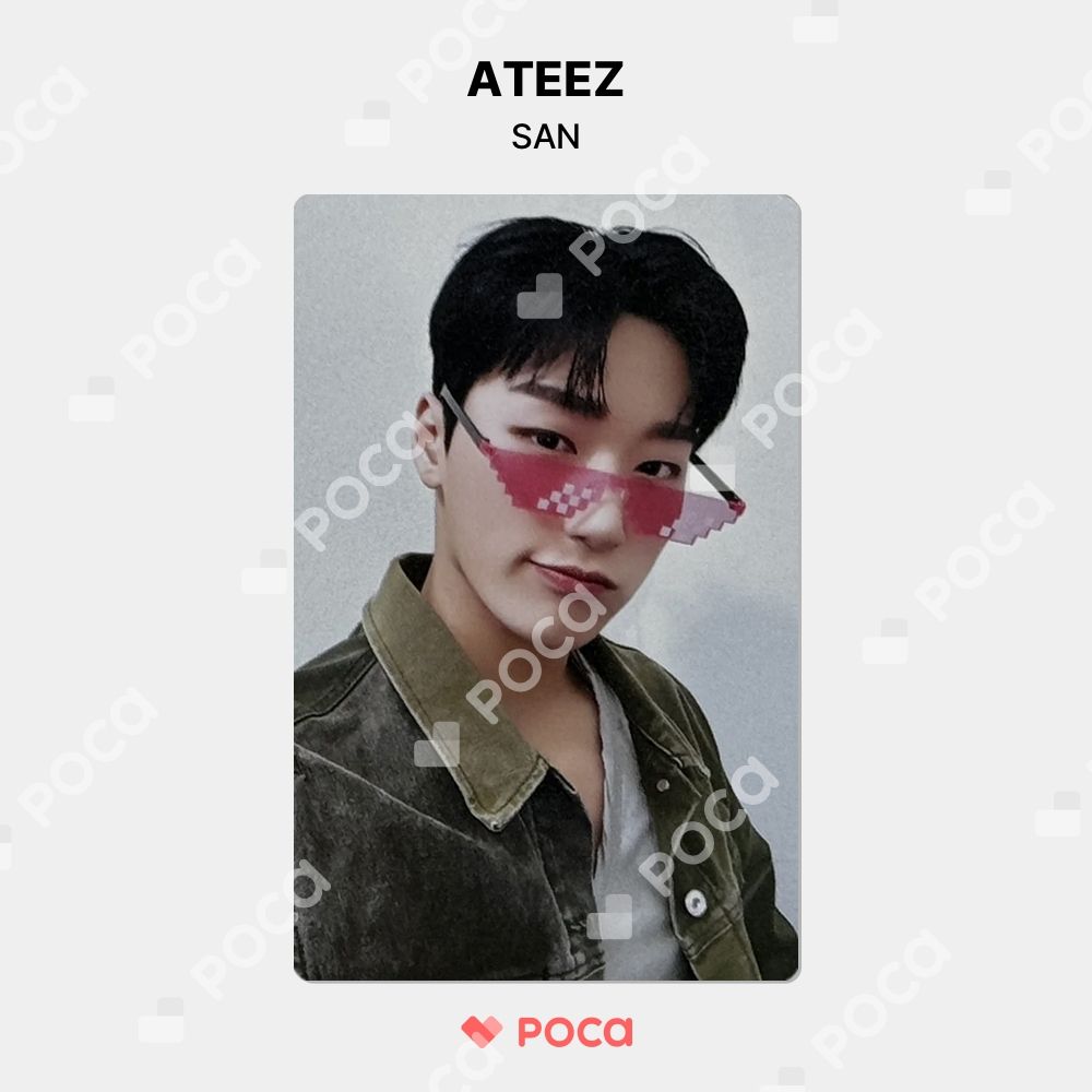 値下げ　ATEEZ  サン　トレカ　soundwave ポップアップ ATEEZ サン トレカ GOLDEN HOUR : Part.1 SOUNDWAVE 公式 トレカ
