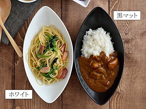 : 27cm CAFEリーフボウル テーブルウェアイースト カレー皿 黒マット ホーム＆キッチン 2個 カフェ食器 2個セット table パスタ皿 美濃焼CAFEリーフボウル 4個セットEAST おうちごはん 27cmの通販