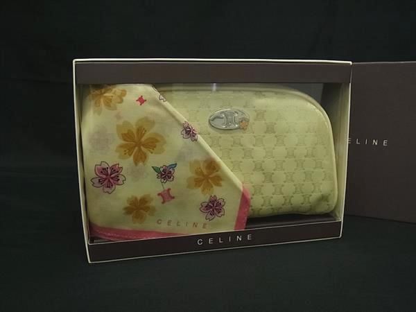 【極美品】セリーヌ マカダム柄 マルチケース ポーチ 小物入れ ベージュ系 92 jpbrands_f4106448