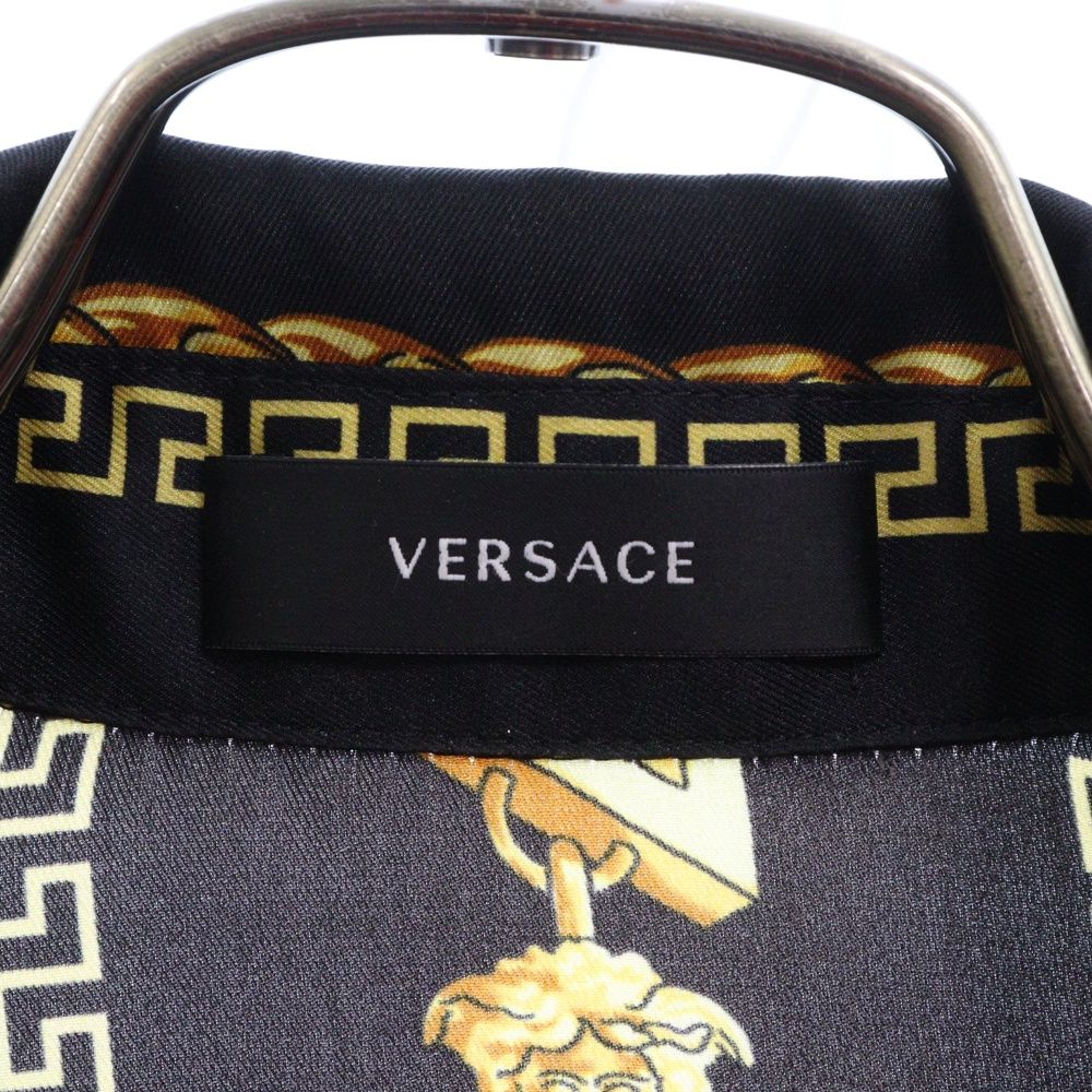 VERSACE (ヴェルサーチ) チェーンプリント 半袖シャツ ブラック - メルカリ