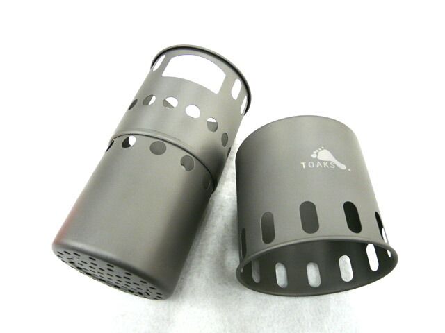 トークス TOAKS BPウッドバーニングストーブ STV-11 チタン 軽量 コンパクト 焚火台 焚き火 たき火 グリル 枝 木片 固形燃料 料理 クッキング 炭 チャコール キャンプ