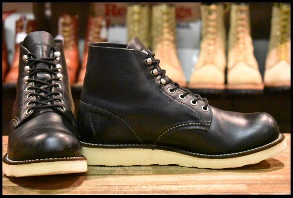 【良品•06年•7D】レッドウィング8165 プレーントゥ　ブラッククローム 7.5E 良品 サイド羽タグ 00年】レッドウィング 2951 ローバー
