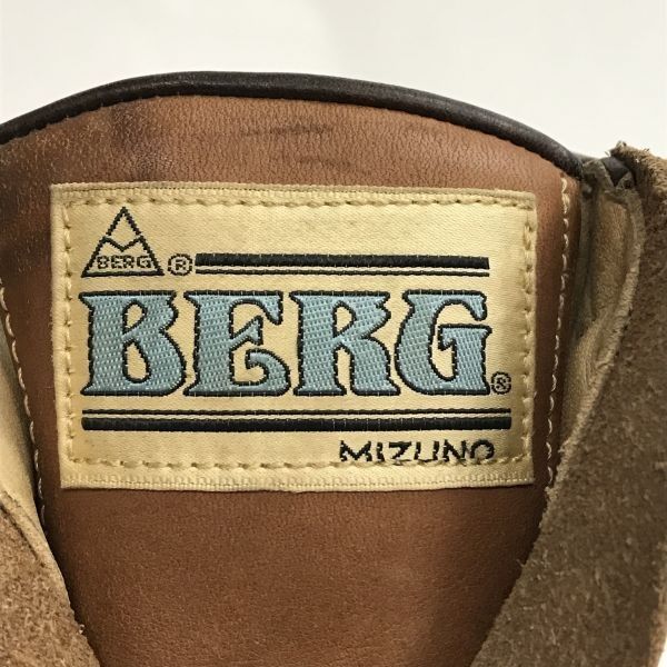 70s-80s?/BERG/ミズノ/MIZUNO★本革/トレッキングブーツ【26.5/茶/brown】ビブラムソール/Leather/Boots/shoes/JAPAN Vintage◆bWB106-4