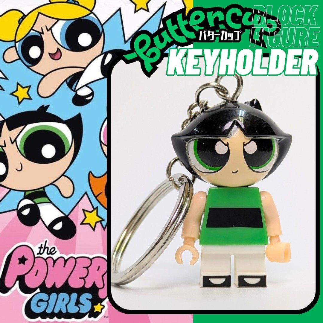 パワーパフガールズ パワパフ キーホルダー フィギュア 当時物 再入荷！【 ブロックフィギュアキーホルダー 】 The Powerpuff
