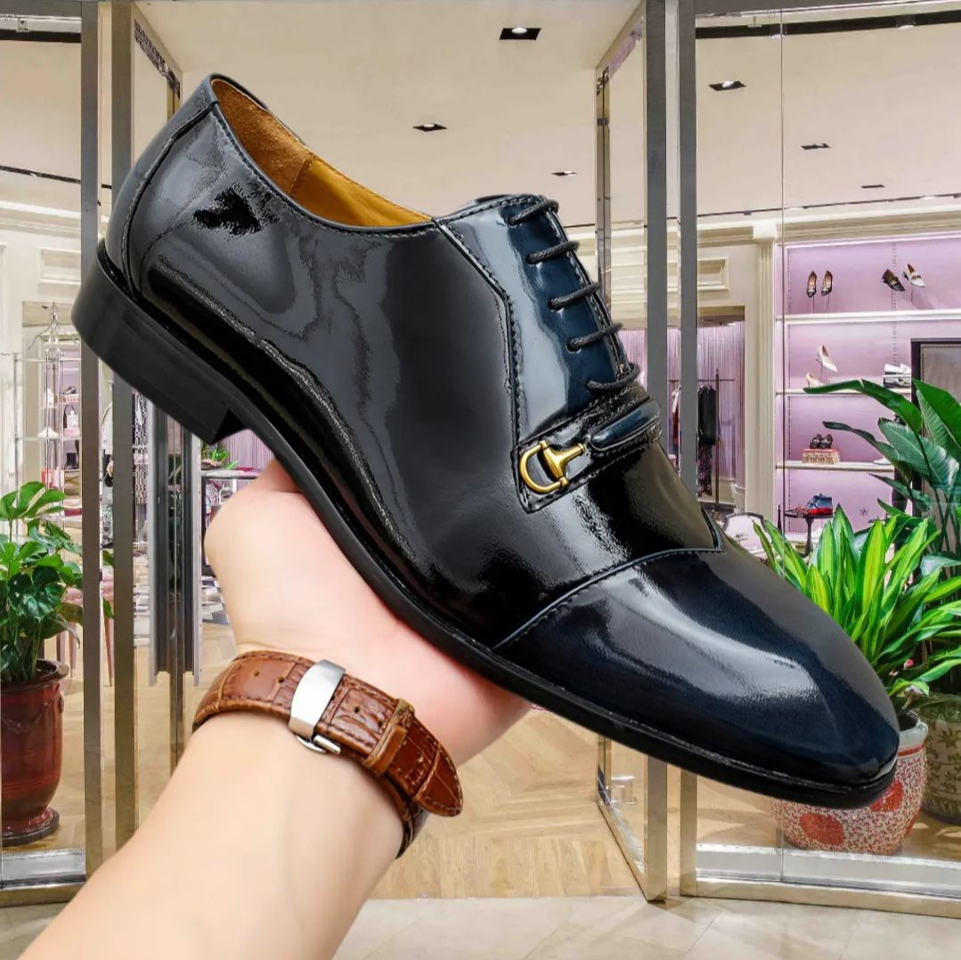 💖新品未使用👞グッチGUCCI ハイエンドレザーメンズカジュアルビジネスシューズ/ダークブルー - メルカリ