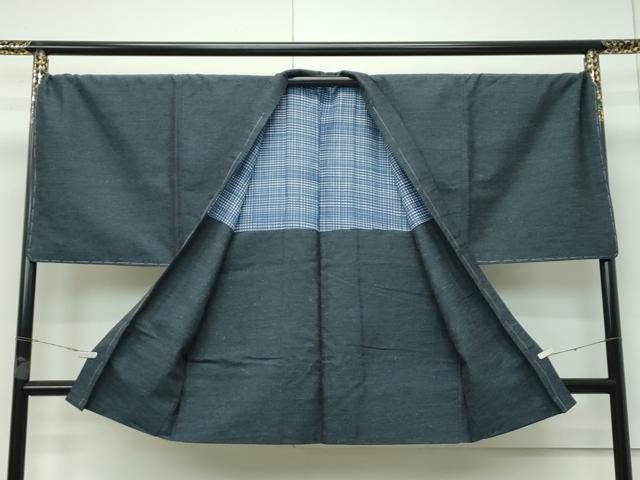  平和屋着物 上 男性 結城紬 アンサンブル キングサイズ 杢 霞文 s 5 着物セット 着物 浴衣