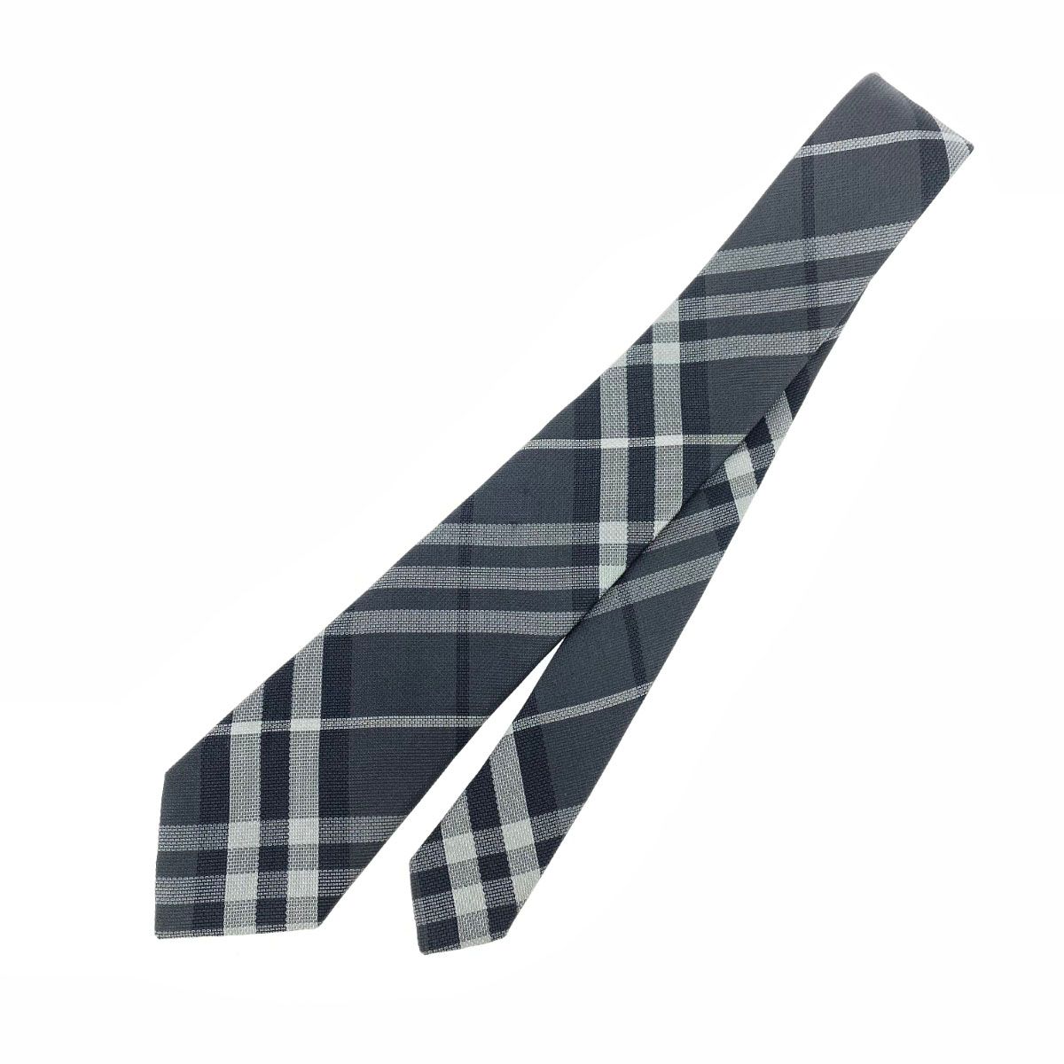 BURBERRY LONDON バーバリーロンドン ネクタイ グレー シルク100