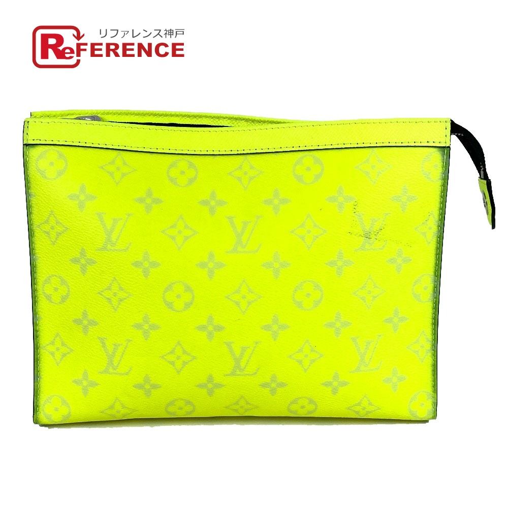 LOUIS VUITTON ルイヴィトン クラッチバッグ ポシェット ヴォワヤージュ MM M30946 タイガレザー イエロー