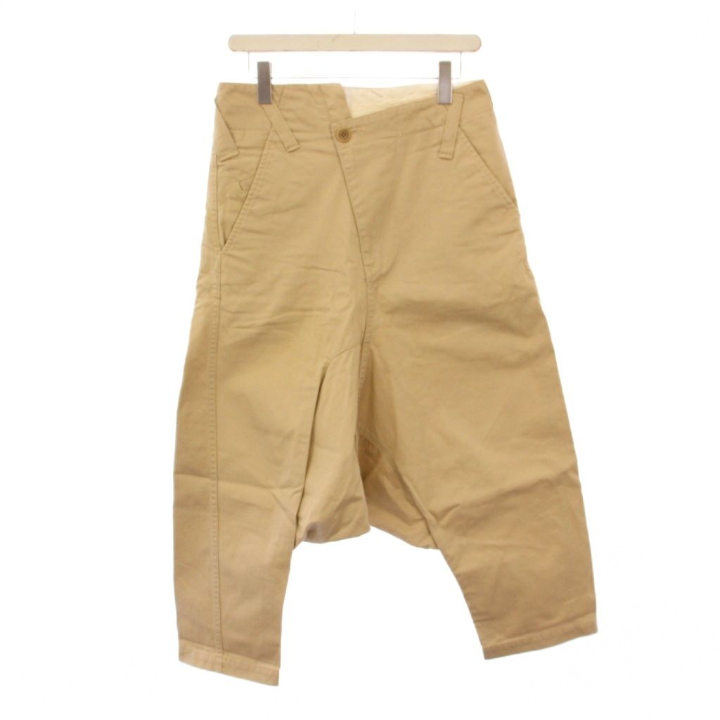 コムデギャルソン COMME des GARCONS GANRYU サルエルパンツ ジップフライ アシンメトリー 変形 S ベージュ |BB