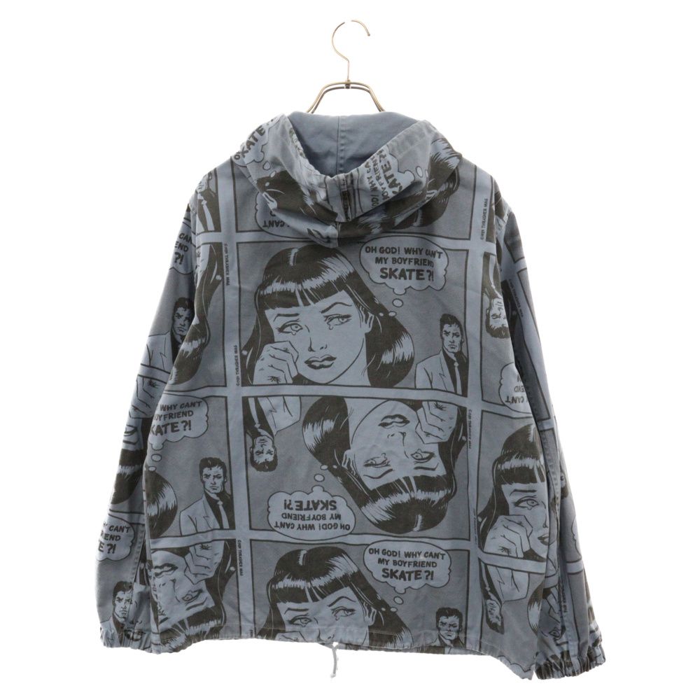 SUPREME (シュプリーム) 17SS × THRASHER Boyfriend Hooded Jacket スラッシャー ボーイフレンド フーデッド ジップアップジャケット ブルー