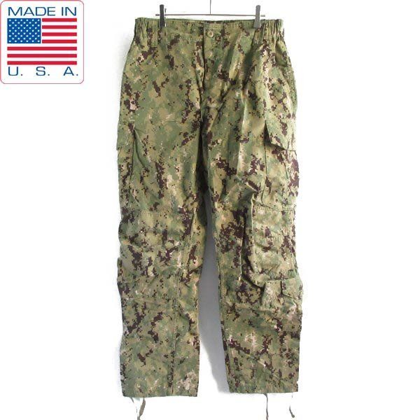 実物 米軍 US NAVY AOR2 NWU デジカモ 迷彩 TYPE3 コンバットパンツ M-R カーゴ パンツ サバゲー アメリカ製 D150-25-0048ZV