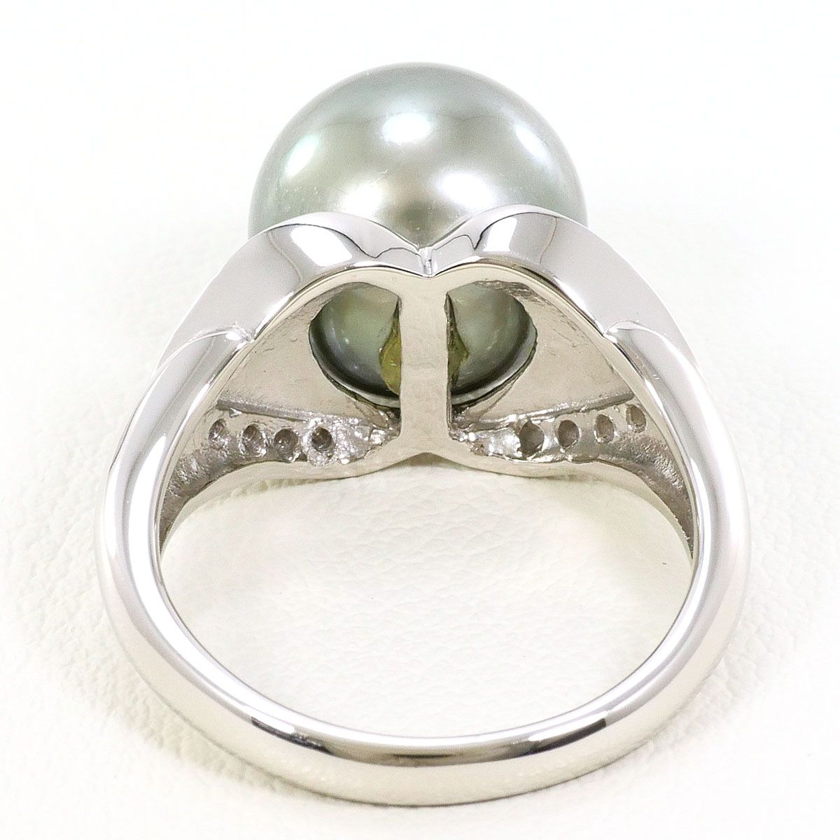 PT900 プラチナ 真珠 パール ダイヤモンド リング 指輪 12号 Pt900 プラチナ リング 南洋真珠 パール 12.4mm ダイヤモンド 0.60ct