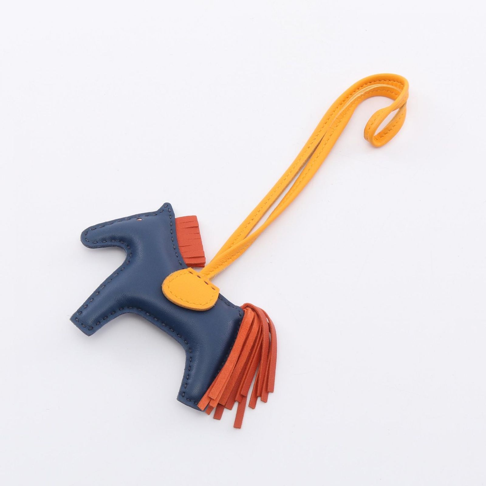 HERMES エルメス ロデオPM ブルードマルト ジョーヌドール ユルナリン チャーム