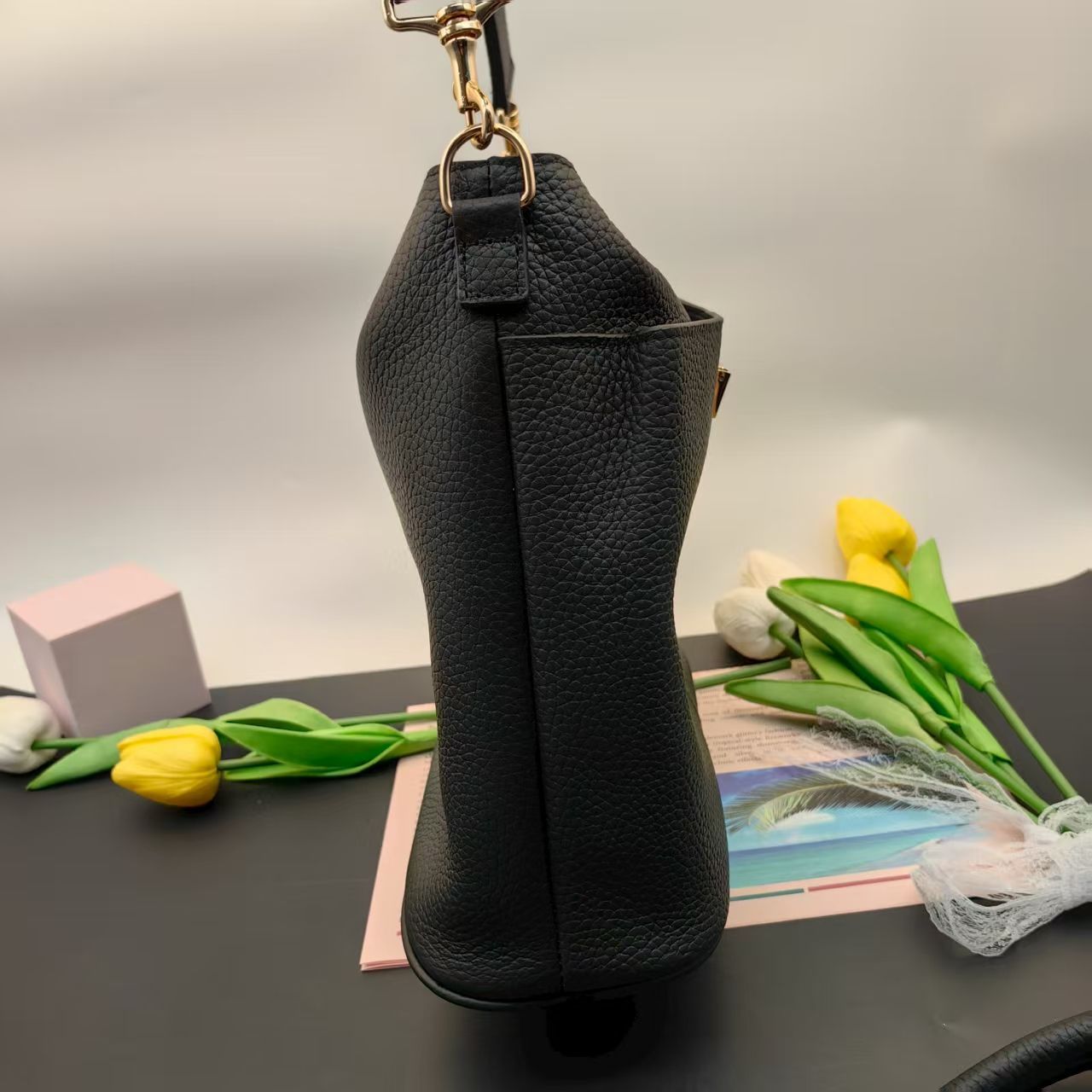 ATAO WEEKEND 黒 レザー 2way ショルダー ハンドバッグ - メルカリ