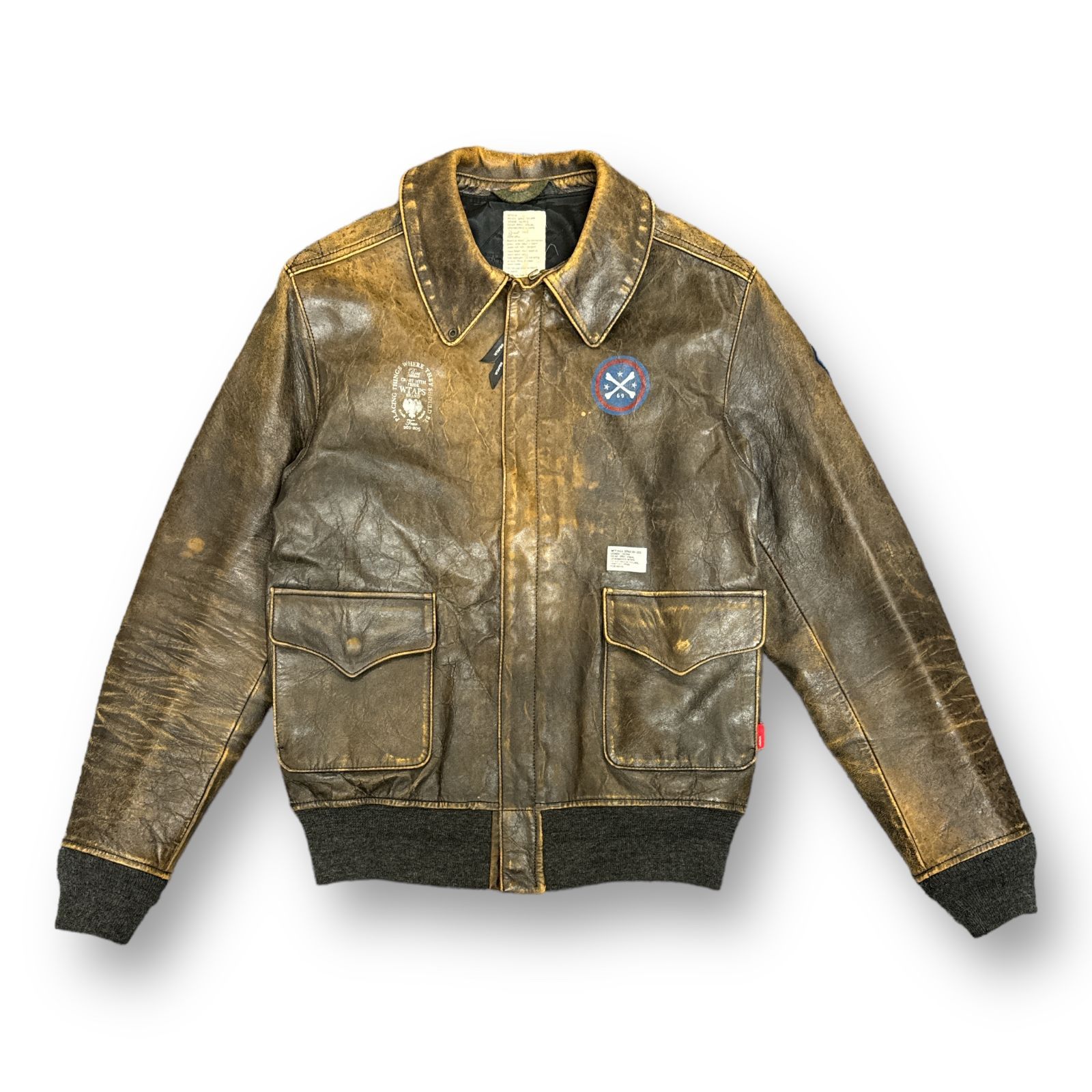 WTAPS 08AW A-2 レザー ブルゾン ジャケット ダブルタップス 2008/2ND