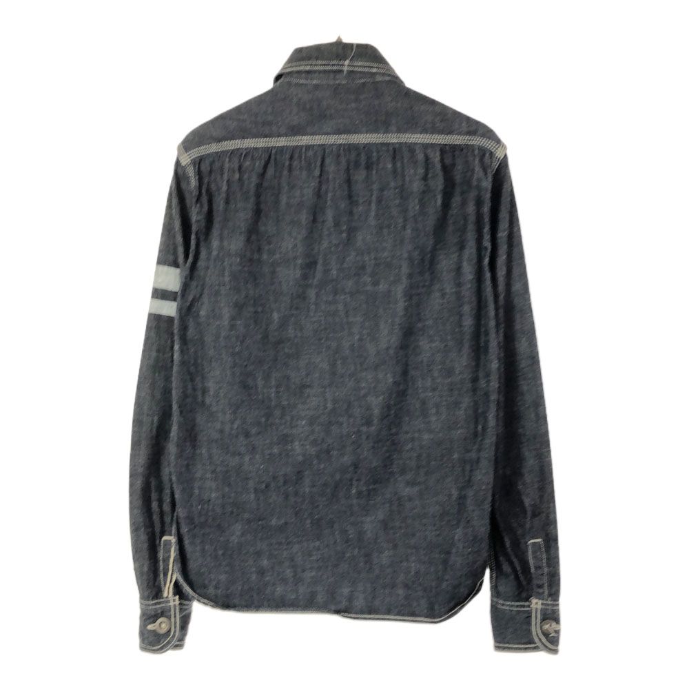 新品 桃太郎ジーンズ MOMOTARO JEANS 8ozデニムB.D.シャツ ボタンダウン 長袖シャツ デニムシャツ ライン入り マチ付き 05-098 44/101 桃太郎ジーンズ MOMOTARO JEANS MXLS1015 インディゴ