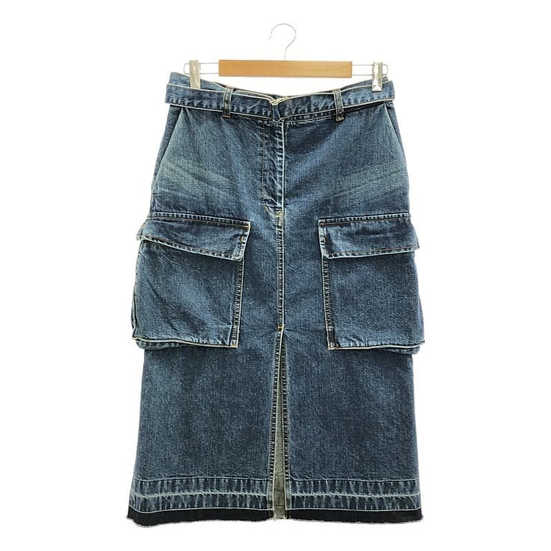 sacai / サカイ | 2023SS | ベルテッド カーゴ デニム スカート | 3 