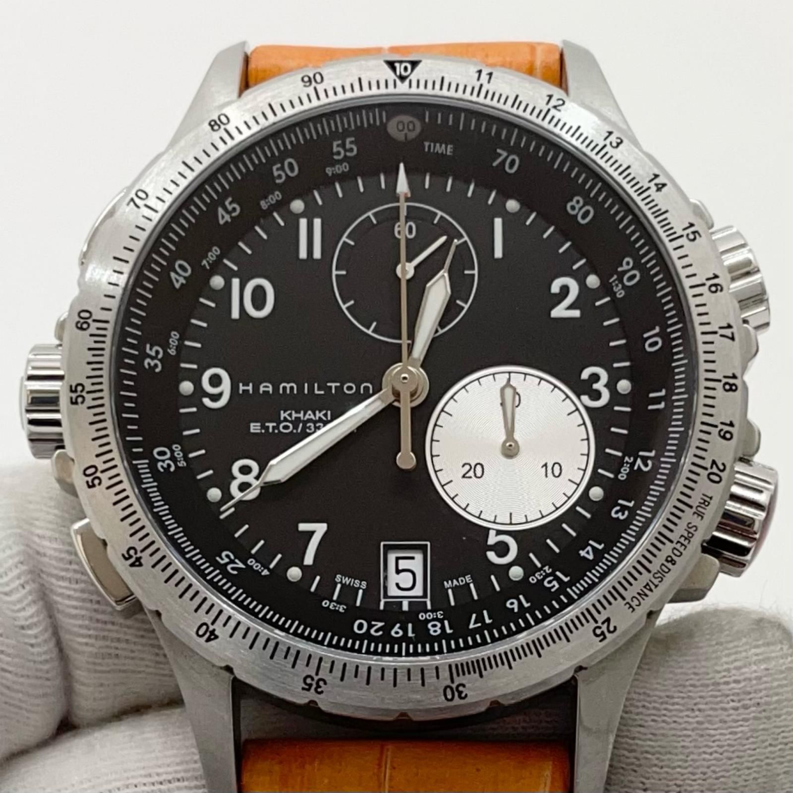 お見逃しなく！ HAMILTON ハミルトン カーキ 腕時計 ブラック×オレンジ 尾張小牧店