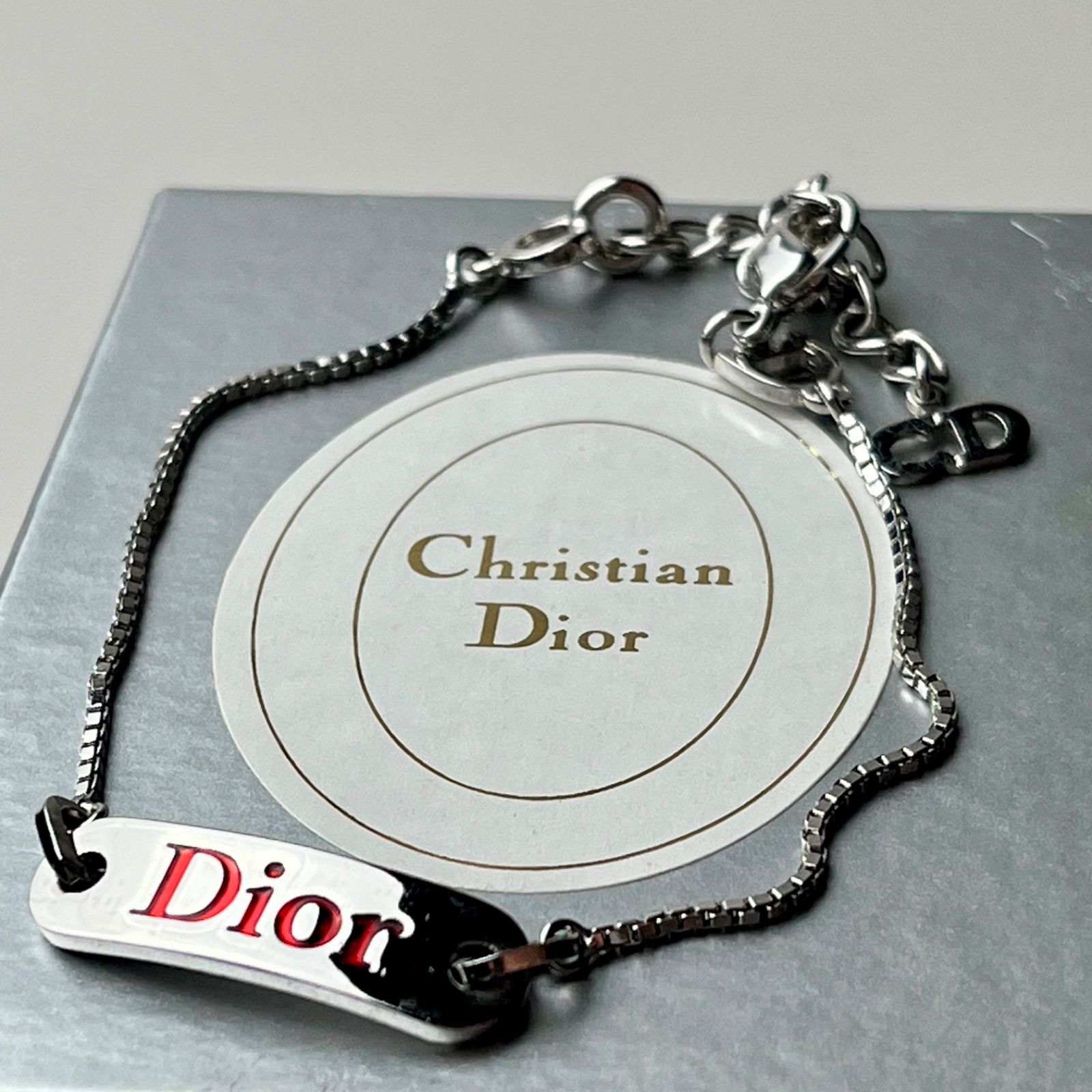 Christian Dior クリスチャンディオール ロゴプレート ブレスレット