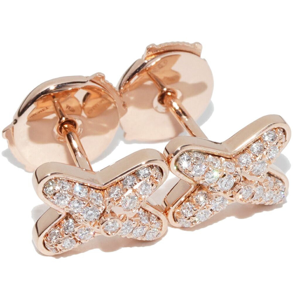 ショーメ ピアス K18PG ダイヤ35P(0.16ct) ジュ ドゥ リアン