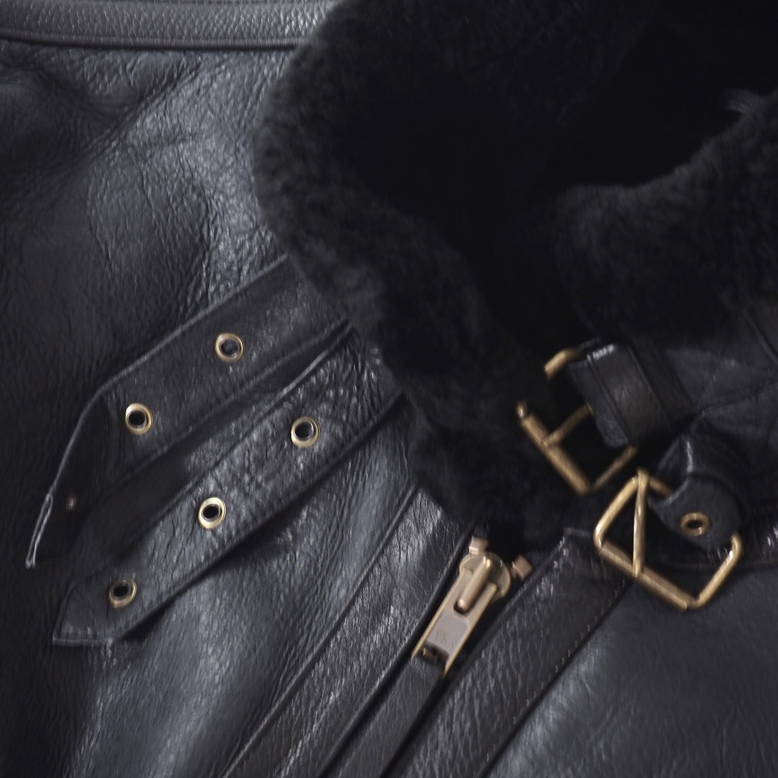 vintage A-2 G-1 レザーフライトジャケット ライナー襟脱着可