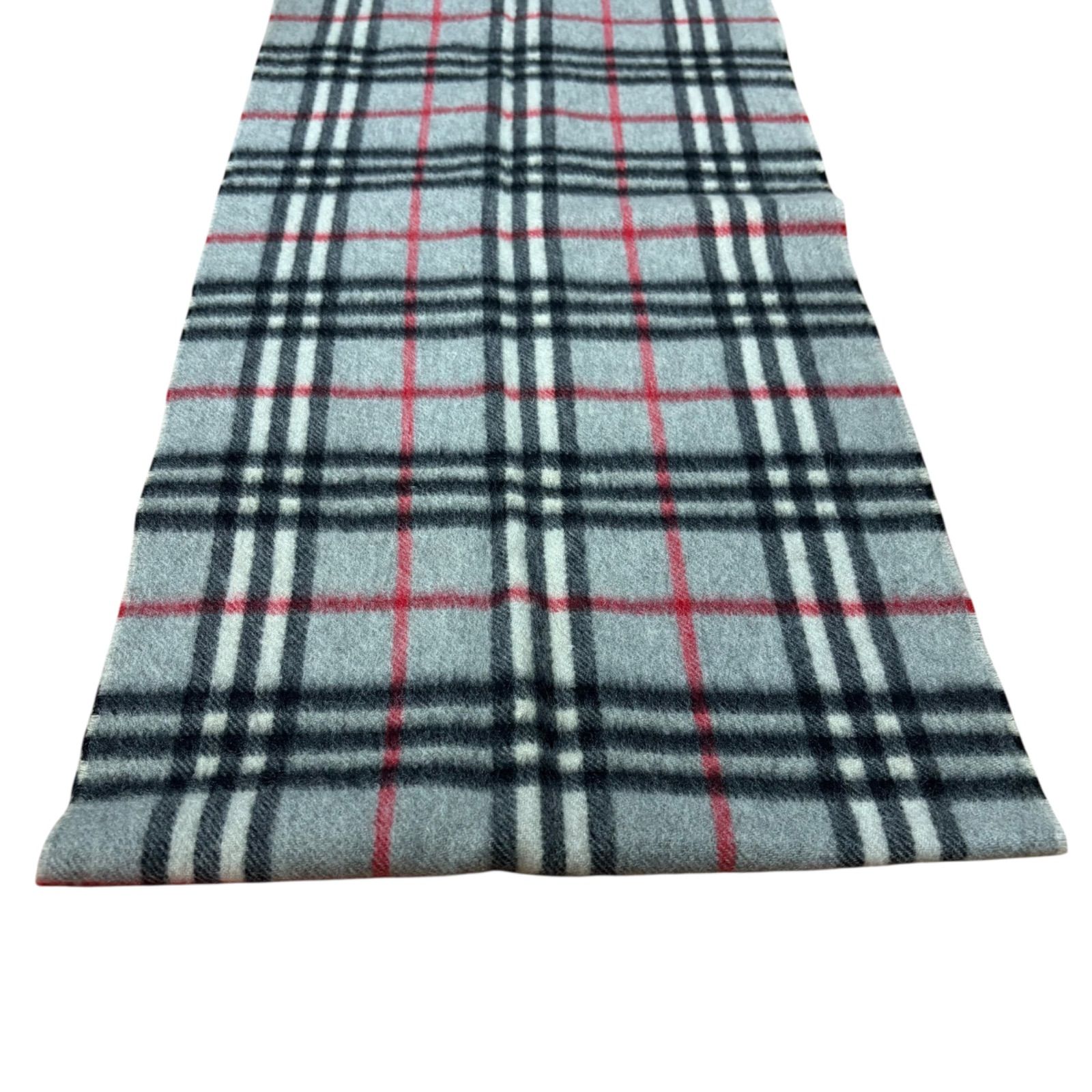 極美品】バーバリー カシミヤ100% マフラー ノバチェック グレー 英国