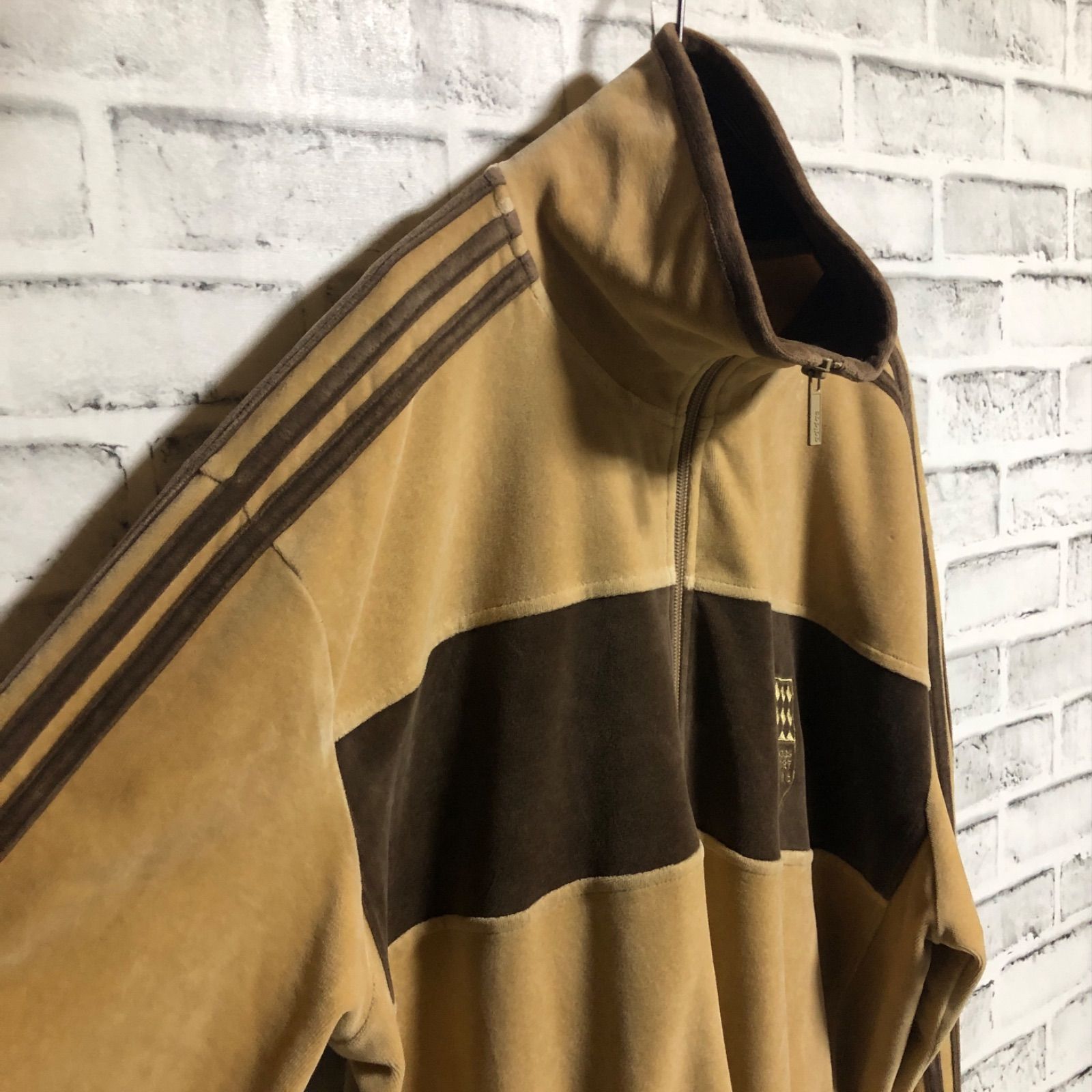 希少デザインXXL⭐️90s adidas ベロアトラックジャケット