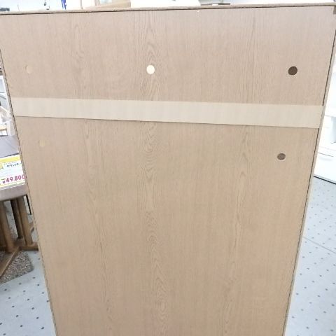 オーク材薄型ラック ワイド大