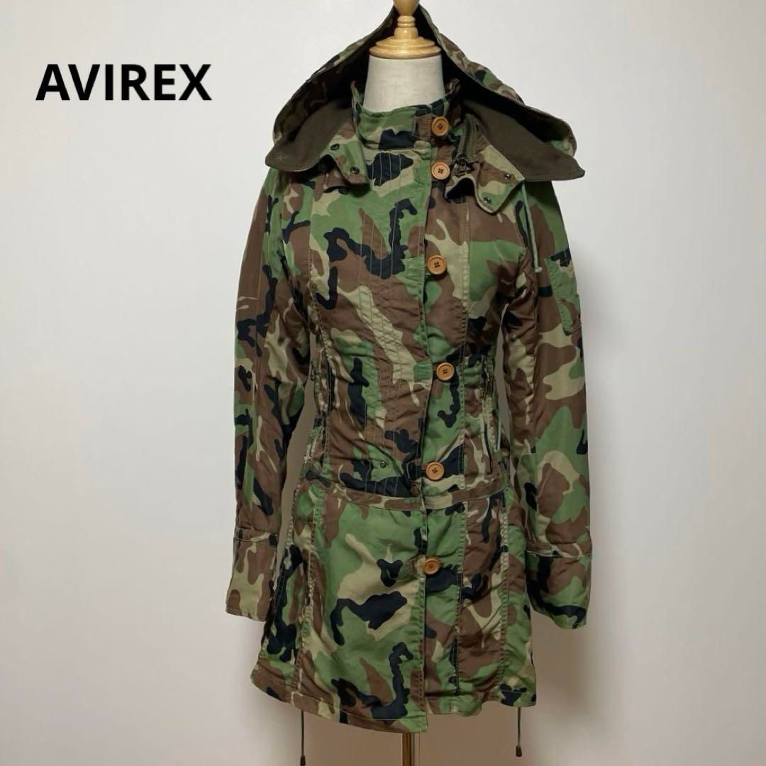 AVIREX アヴィレックス 迷彩柄 フード付き ジャケット M