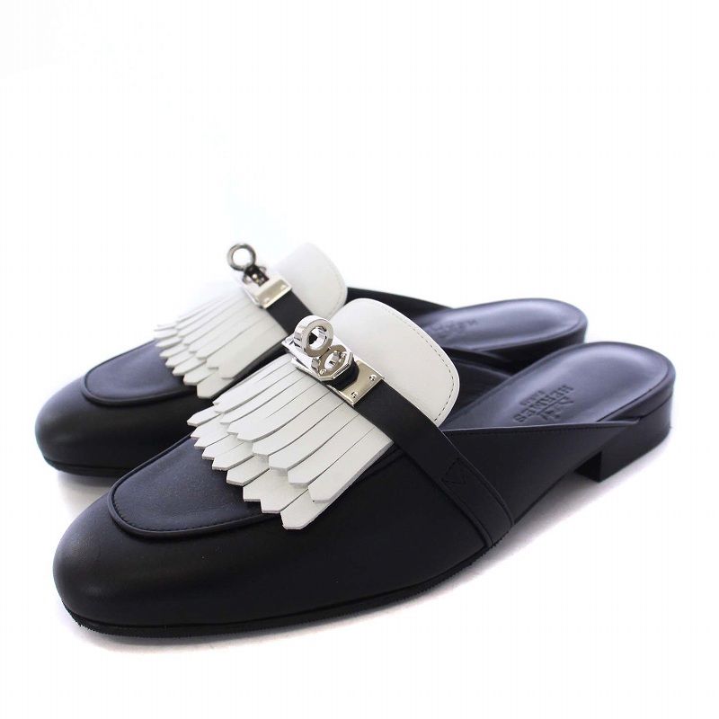 エルメスフリンジ付きミュール H金具 エルメスフリンジ付きミュール