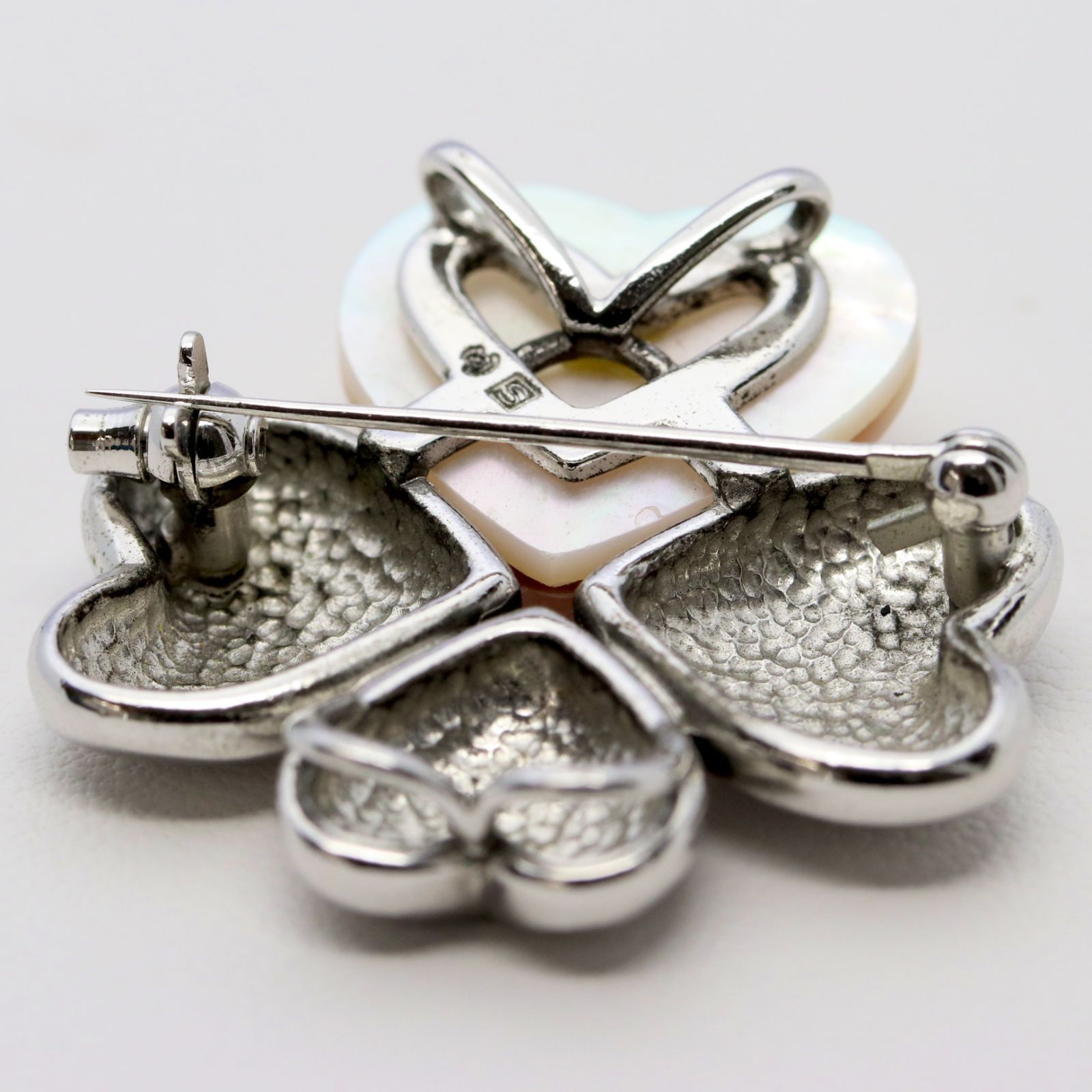 田崎真珠 マベパール ブローチ ネックレストップ シルバー ハート