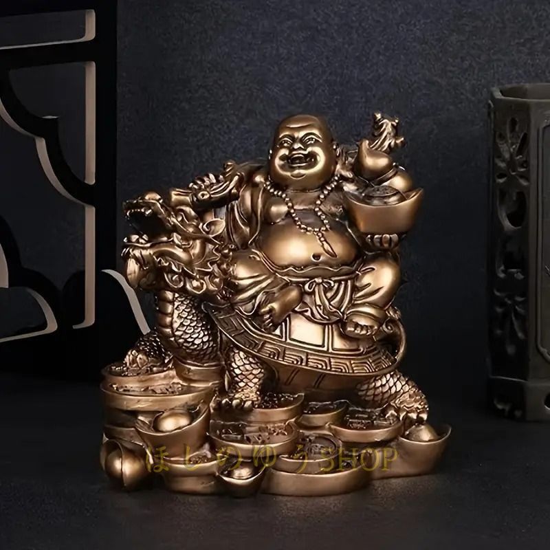 🌟🌟布袋様 置物 七福神 龍亀 オブジェ インテリア 置き物 布袋