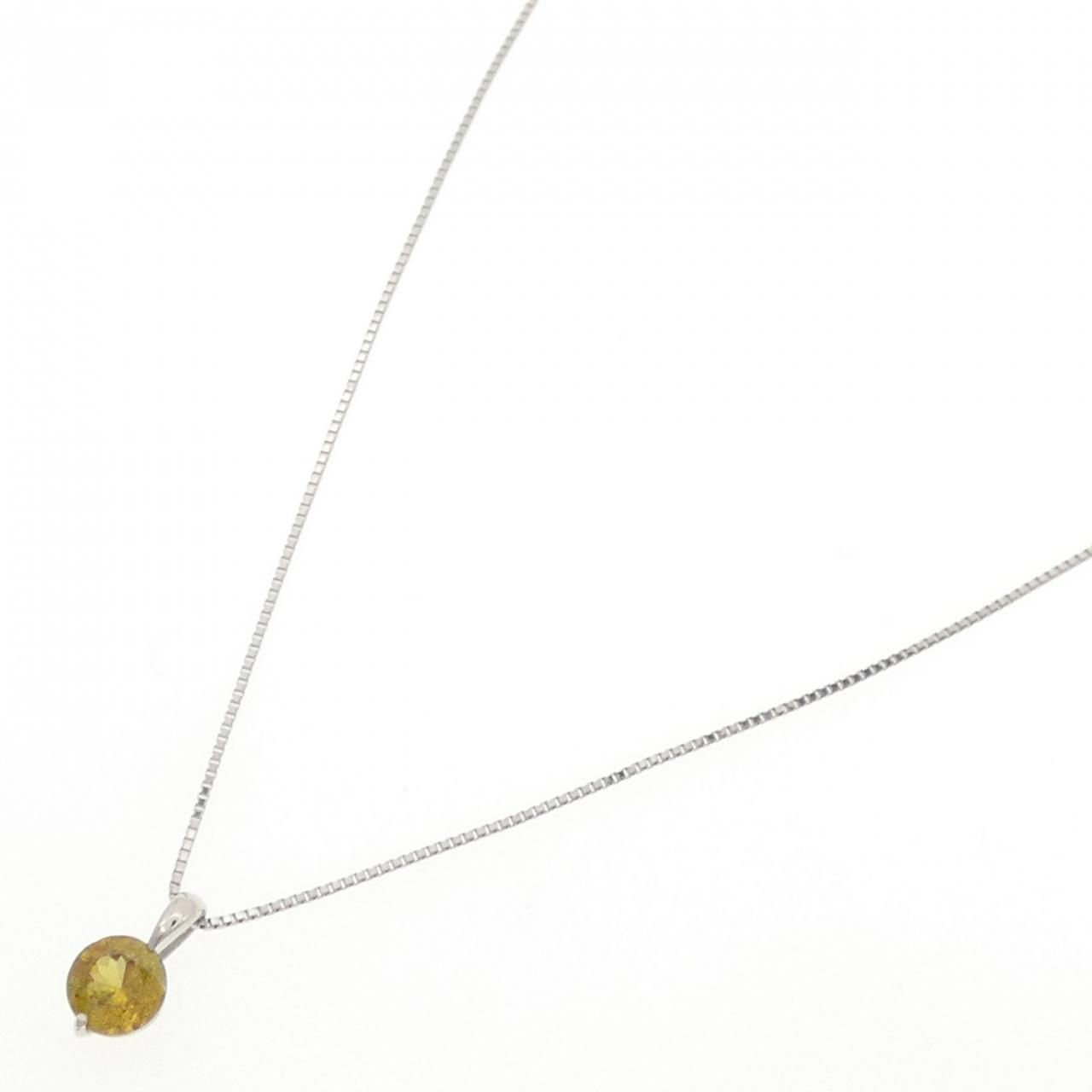 純PT/PT850 スフェーン ネックレス 0.70CT - メルカリ 