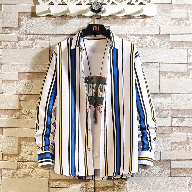 新品 シャツ メンズ 長袖シャツ トップス 春秋 ストライプ柄 新品 シャツ メンズ 長袖シャツ トップス 春秋 ストライプ柄
