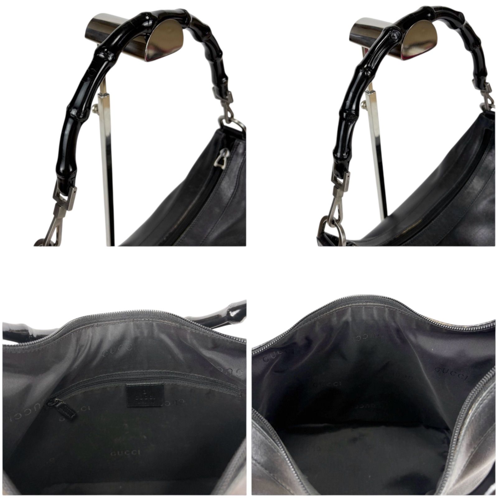 グッチ GUCCI バンブー ワンショルダーバッグ ブラック 黒