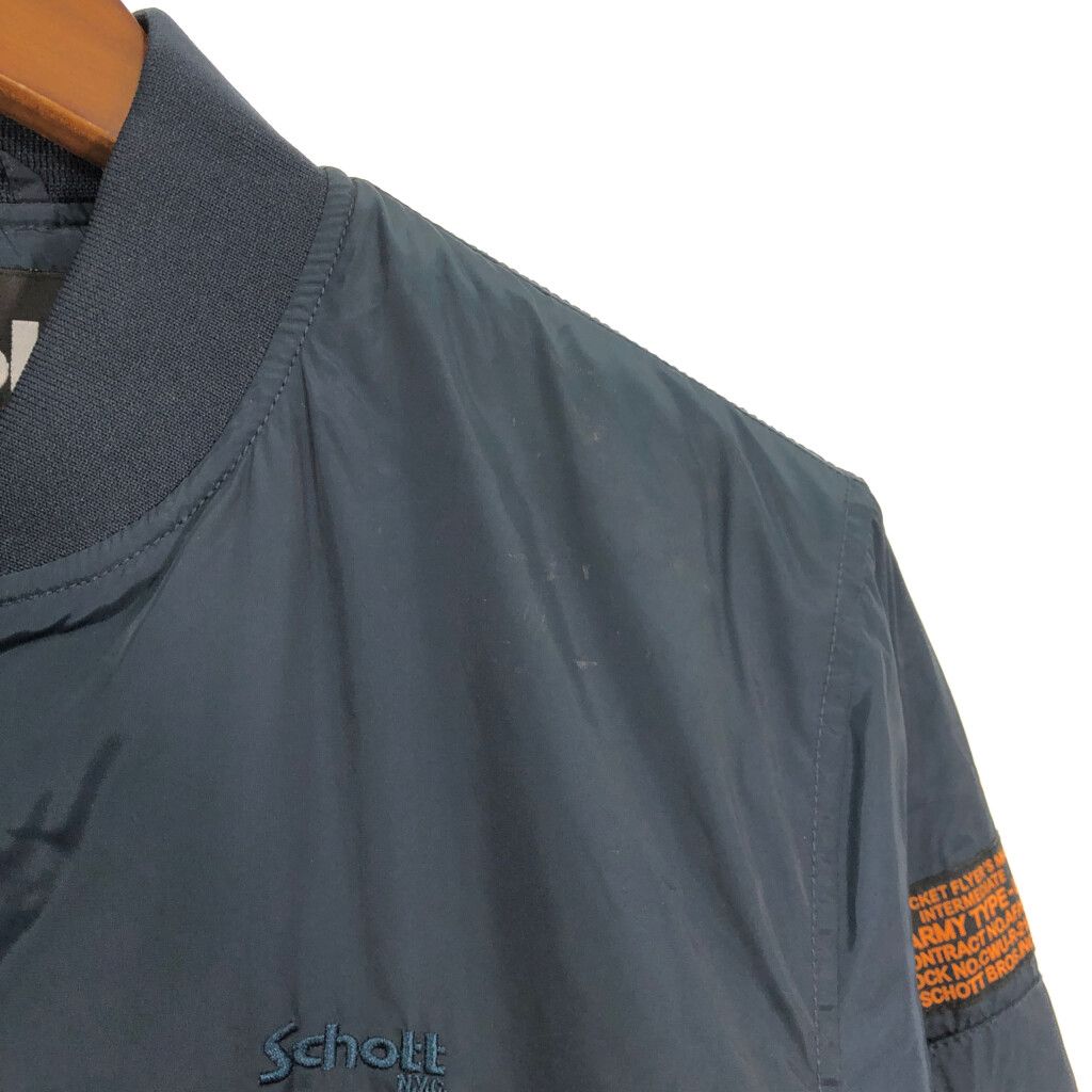 Schott ショット ナイロンフライトジャケット Schott ショット フライトジャケット ミリタリー ネイビー
