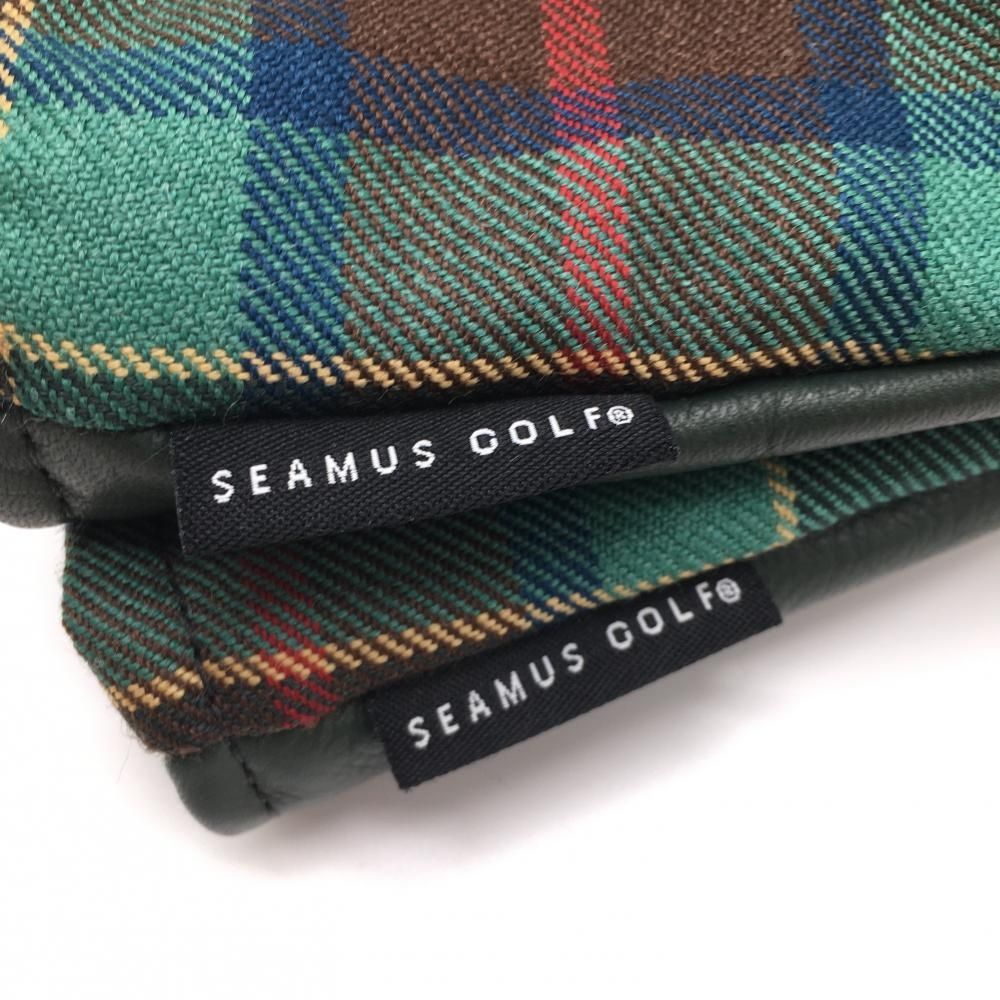 美品】シェイマスゴルフ ヘッドカバー2点セット（UT×2）グリーン×ブラウン 一部チェック ゴルフ SEAMUS GOLF - メルカリ