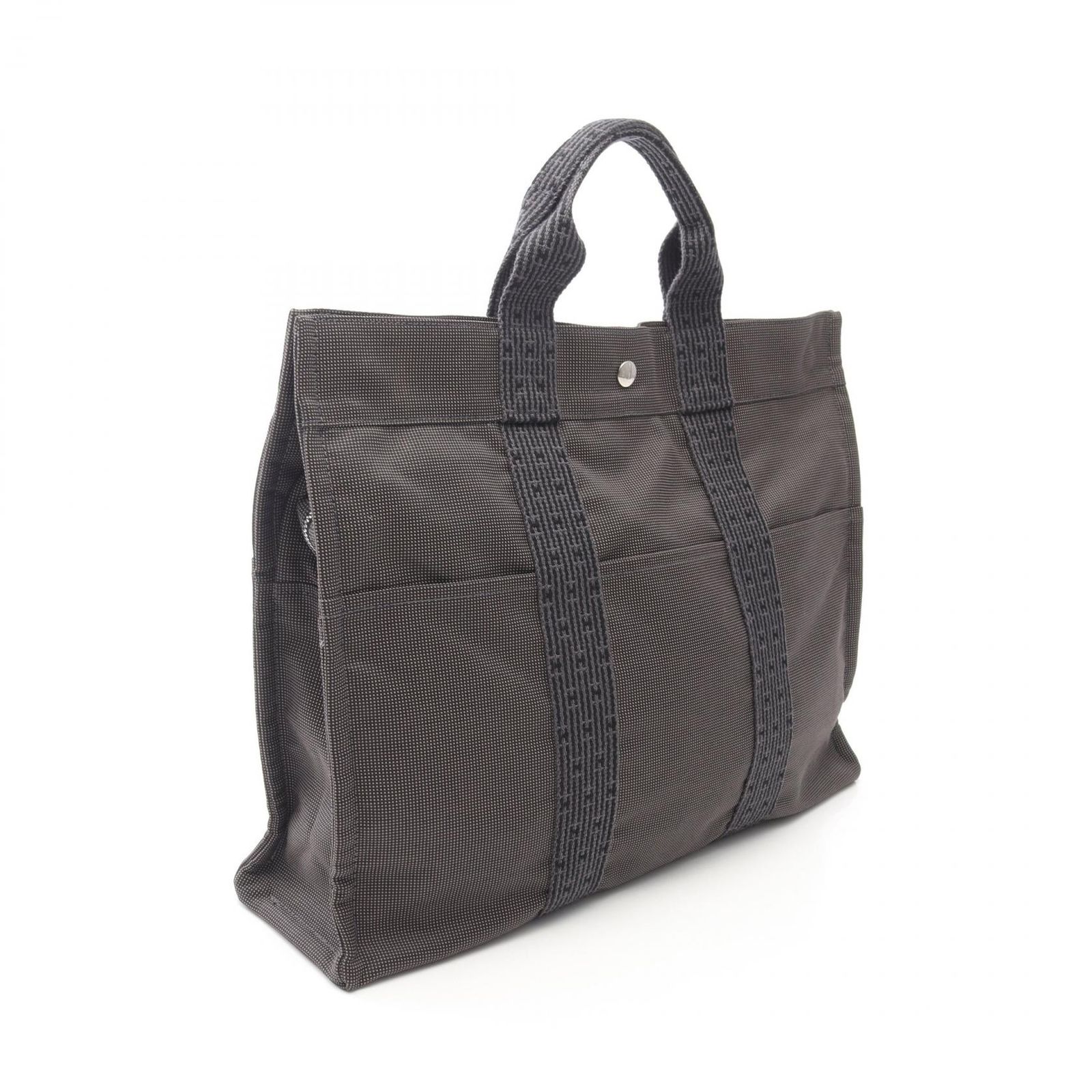 ★HERMES エルメス エールライン　MM トートバッグ グレー系 鞄 カバン HERMES エルメス エールライン・トートMM・キャンバス トート
