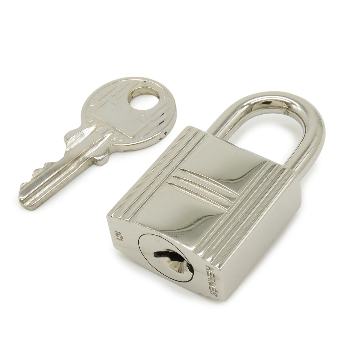 HERMES エルメス カデナ 101 鍵付き 南京錠 シルバー HERMES エルメス カデナ パドロック 南京錠 No.101 鍵 カギ キー